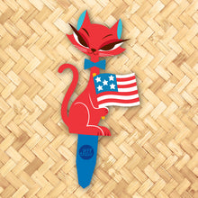 Load image into Gallery viewer, Jeff Granito's 'Independence Cats' Large Metal Yard Stake Set of TWO (2) - Pre-Order!
