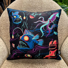 Load image into Gallery viewer, Jeff Granito's 'Dwellers of the Deep' Pillow Cover - Ready to Ship! (FREE SHIPPING in U.S.)
