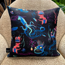 Load image into Gallery viewer, Jeff Granito's 'Dwellers of the Deep' Pillow Cover - Ready to Ship! (FREE SHIPPING in U.S.)
