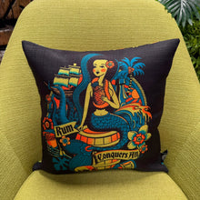 Load image into Gallery viewer, Jeff Granito's 'Rum Conquers All' Pillow Cover - Ready to Ship! (FREE SHIPPING in U.S.)

