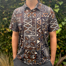 Load image into Gallery viewer, Jeff Granito&#39;s &#39;Distant Drums Haleakalā&#39; Men&#39;s Performance Golf Polo - Ready to Ship! - Shipping Included!
