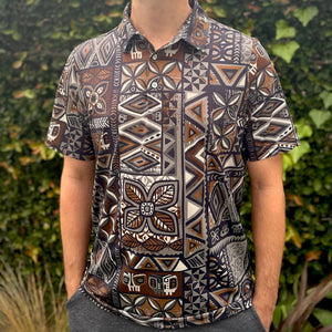 Jeff Granito's 'Distant Drums Haleakalā' Men's Performance Golf Polo - Ready to Ship! - Shipping Included!