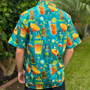 Jeff Granito's 'Cosmic Cocktails' Modern Fit with Flex Button-Up Shirt - Unisex - Ready to Ship! (FREE SHIPPING in U.S.)