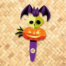 Load image into Gallery viewer, Jeff Granito&#39;s &#39;Happy Hulaween&#39; Metal Yard Stakes Set of FOUR (4) - Pre-Order
