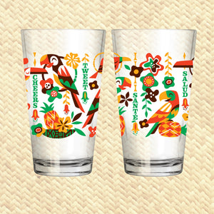Jeff Granito's 'Birds Singing Words' Pint Glass (1) - Pre Order