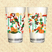 Load image into Gallery viewer, Jeff Granito&#39;s &#39;Birds Singing Words&#39; Pint Glass (1) - Ready to Ship!
