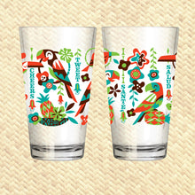 Load image into Gallery viewer, Jeff Granito&#39;s &#39;Birds Singing Words&#39; Pint Glass (1) - Ready to Ship!
