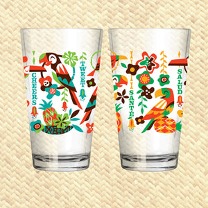 Jeff Granito's 'Birds Singing Words' Pint Glass (1) - Pre Order