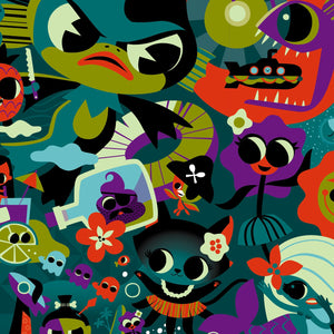 Jeff Granito's 'Black Lagoon' Classic Aloha Button Up-Shirt - Unisex - Ready to Ship!