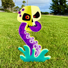 Load image into Gallery viewer, Jeff Granito’s ’Treats of the Deep’ Large Metal Yard Stake Set of FOUR (4)
