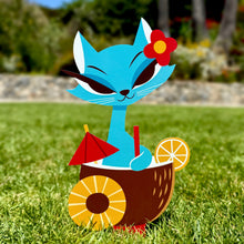 Load image into Gallery viewer, Jeff Granito's 'Coco Kitty' Large Metal Yard Stake - Pre-Order!
