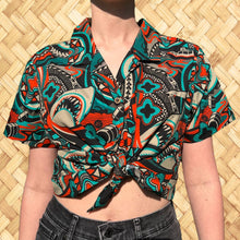 Load image into Gallery viewer, LAST CHANCE, &#39;Cal-Amity Island&#39; Womens Button-Up Shirt
