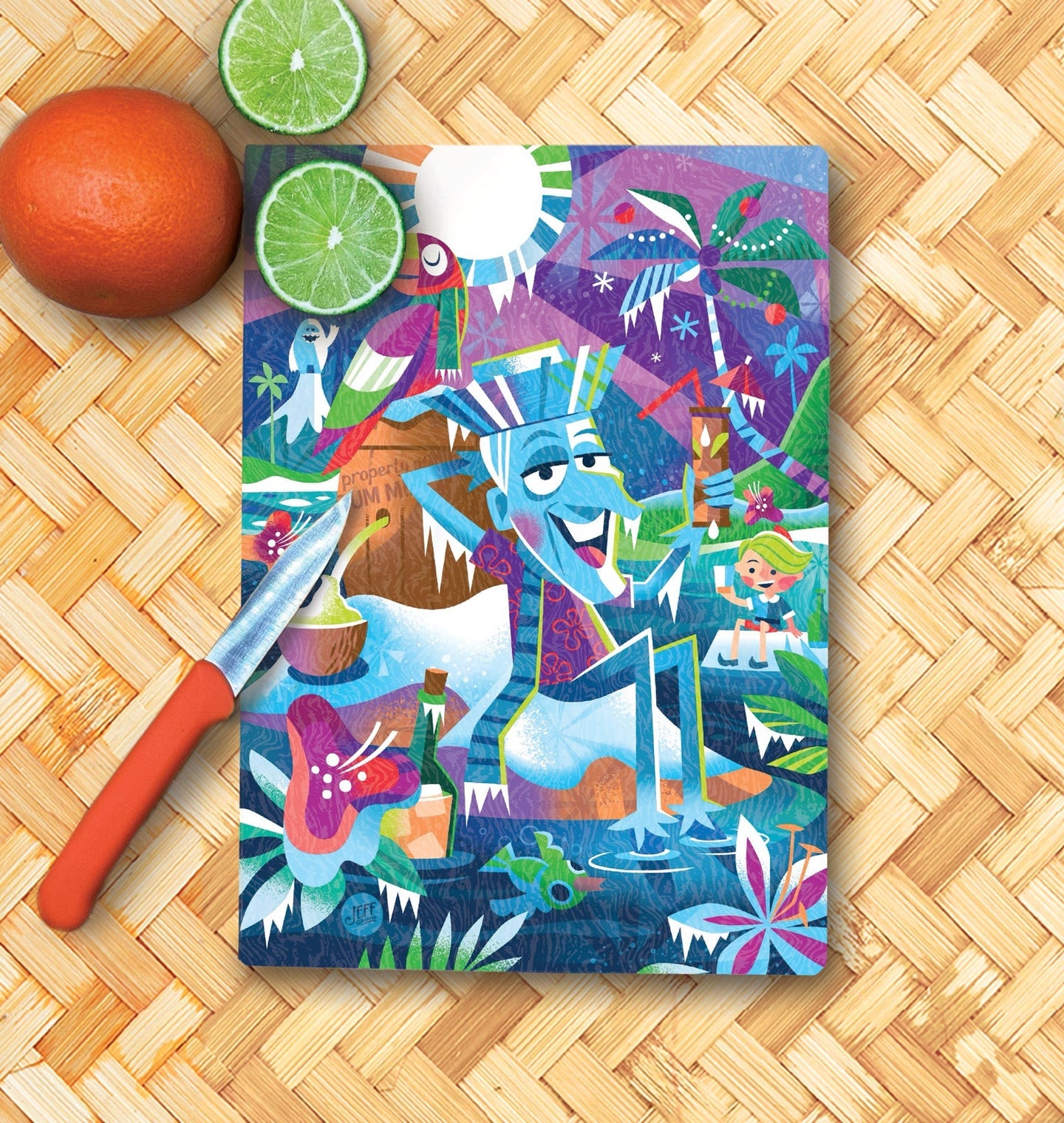 Jeff Granito's 'Chill Miser' Glass Cutting Board - Rolling Pre-Order / Ready to Ship!