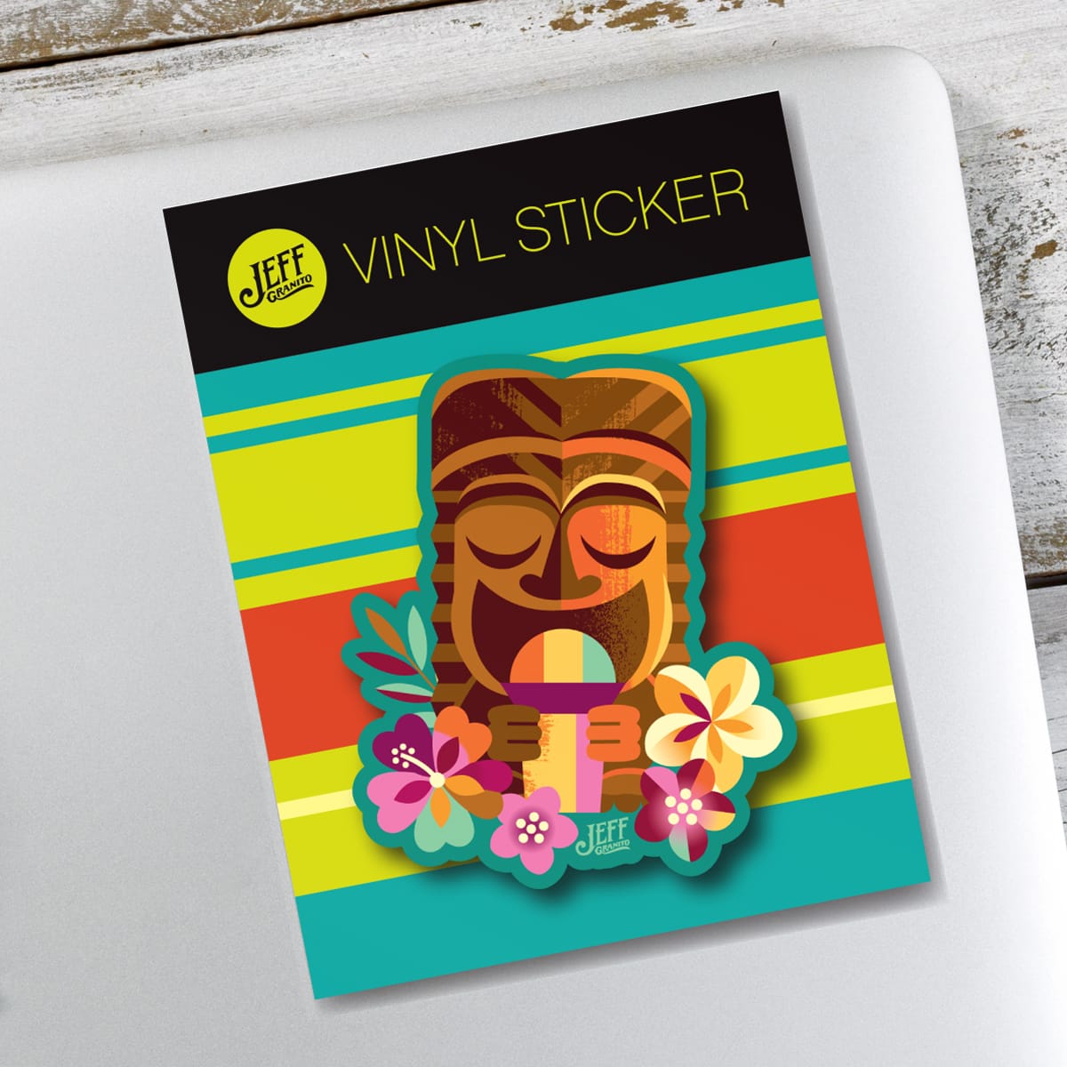 Jeff Granito's 'Chill Tiki' Vinyl Sticker - Ready to Ship!