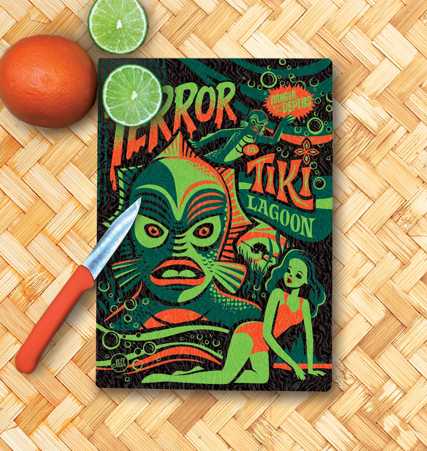 Jeff Granito's 'Creature Feature' Glass Cutting Board - Rolling Pre-Order / Ready to Ship!