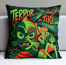 Load image into Gallery viewer, Jeff Granito&#39;s &#39;Creature Feature&#39; Pillow Cover - Ready to Ship! (FREE SHIPPING in U.S.)

