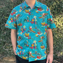 Load image into Gallery viewer, LAST CHANCE, &#39;Rum Rum Reindeer&#39; Classic Aloha Button Up-Shirt - Unisex
