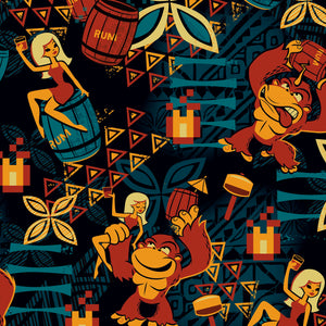 PRE ORDER, 'Mario's Rum Barrel Bar' Aloha Skirt with Pockets