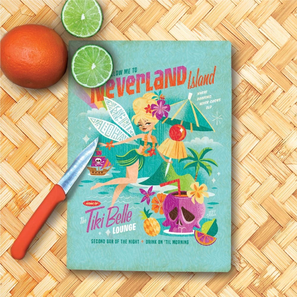 Jeff Granito's 'Daylight Tiki Belle' Glass Cutting Board - Rolling Pre-Order / Ready to Ship!