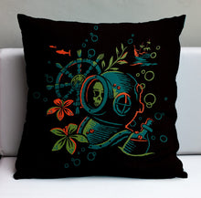 Load image into Gallery viewer, Jeff Granito's 'Deep Dive' Pillow Cover - Ready to Ship! (FREE SHIPPING in U.S.)
