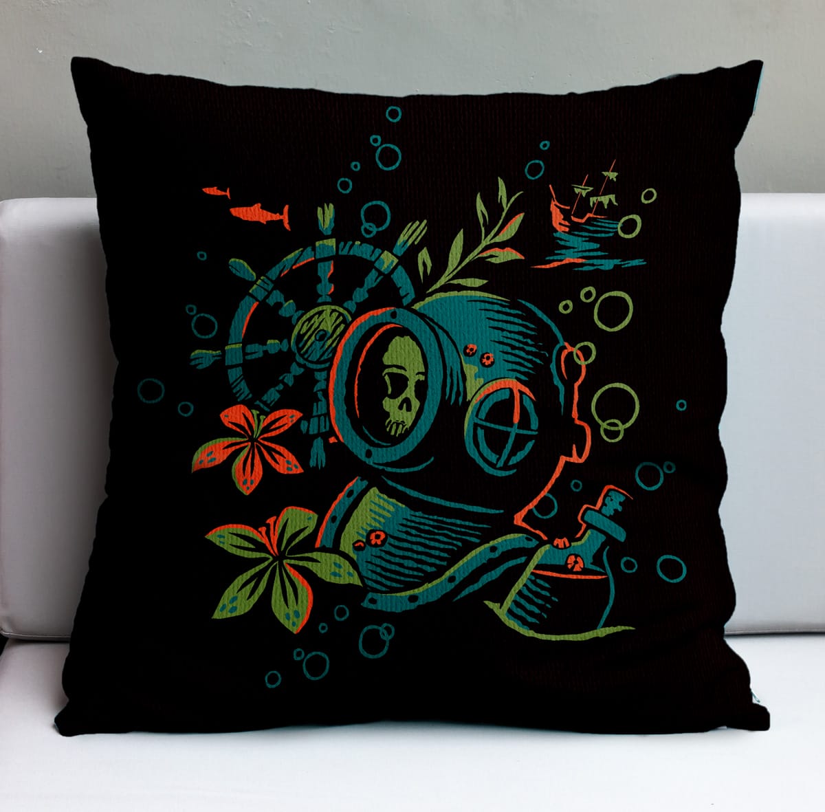 Jeff Granito's 'Deep Dive' Pillow Cover - Ready to Ship! (FREE SHIPPING in U.S.)