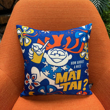Load image into Gallery viewer, Jeff Granito's 'How About a Mai Tai?' Pillow Cover - Ready to Ship! (FREE SHIPPING in U.S.)
