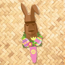 Load image into Gallery viewer, Jeff Granito's 'Chocolate Bunny Moai' Metal Yard Stake - Pre-Order!
