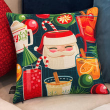 Load image into Gallery viewer, Jeff Granito&#39;s &#39;Warm Holiday Cheers&#39; Pillow Cover - Ready to Ship! (FREE SHIPPING in U.S.)
