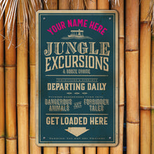 Load image into Gallery viewer, Jeff Granito's 'Fine Print' Blue Personalized Metal Bar Sign - Limited Time Pre-Order
