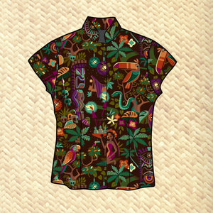 PRE ORDER, Forbidden Jungle Womens Aloha Shirt