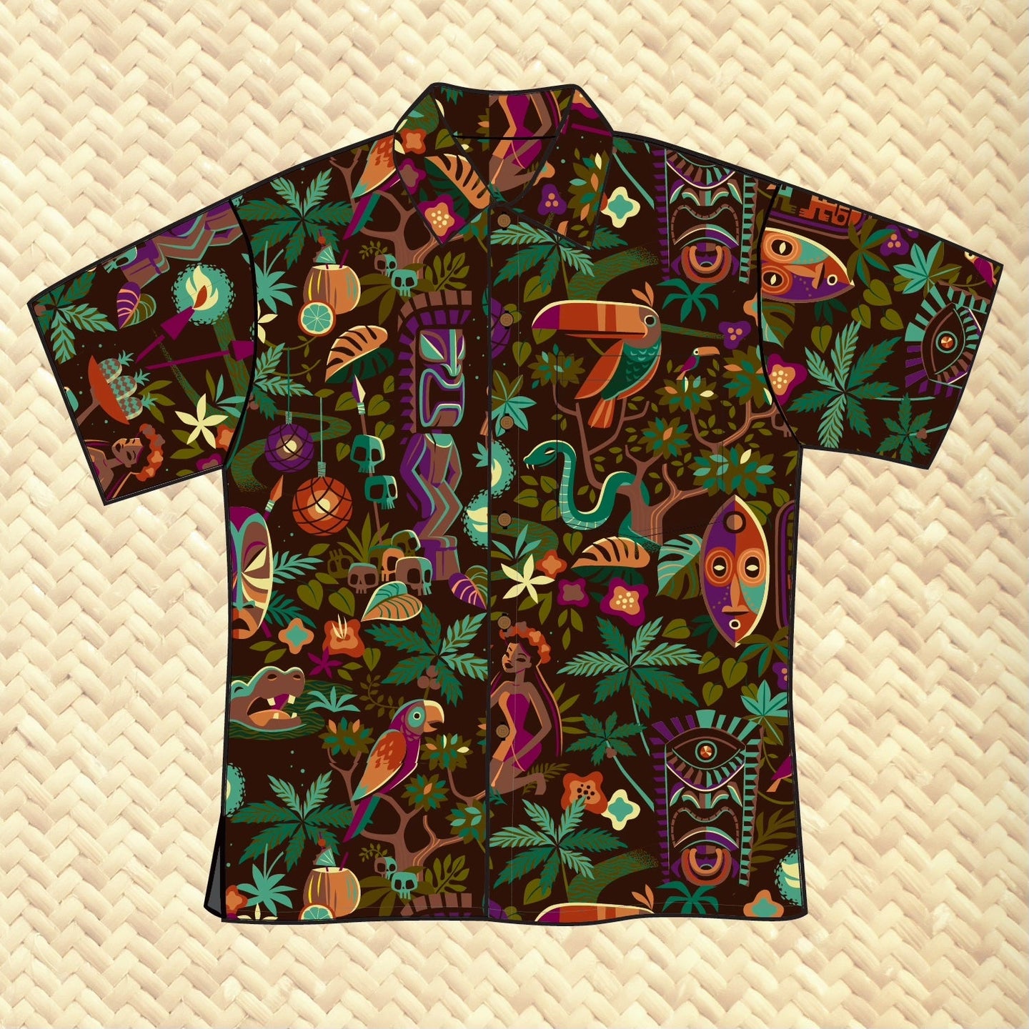 Jeff Granito's 'Forbidden Jungle' - Classic Aloha Button Up-Shirt - Unisex - Ready to Ship!