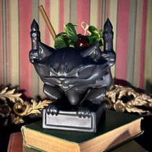 Load image into Gallery viewer, Jeff Granito&#39;s Felis Fiercus (The Haunted House Cat) Tiki Mug, sculpted by Thor - Ready to Ship!
