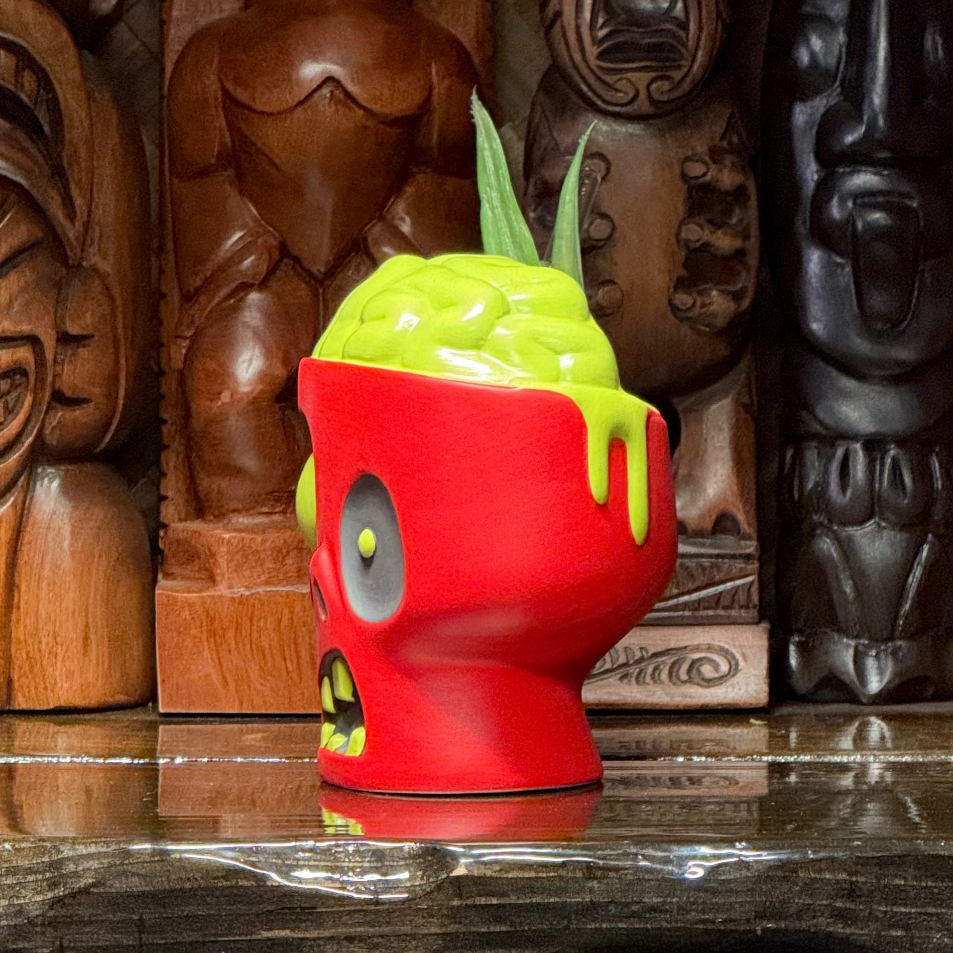 Tiki Rotten Jeff Granito's Sip for Brains (Rotten Red) - Ceramic Zombie Tiki Mug ...