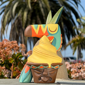 Jeff Granito's Toucan Whip - Ceramic Tiki Mugs - Blue + Green - Limited Edition / Limited Time Pre-Order