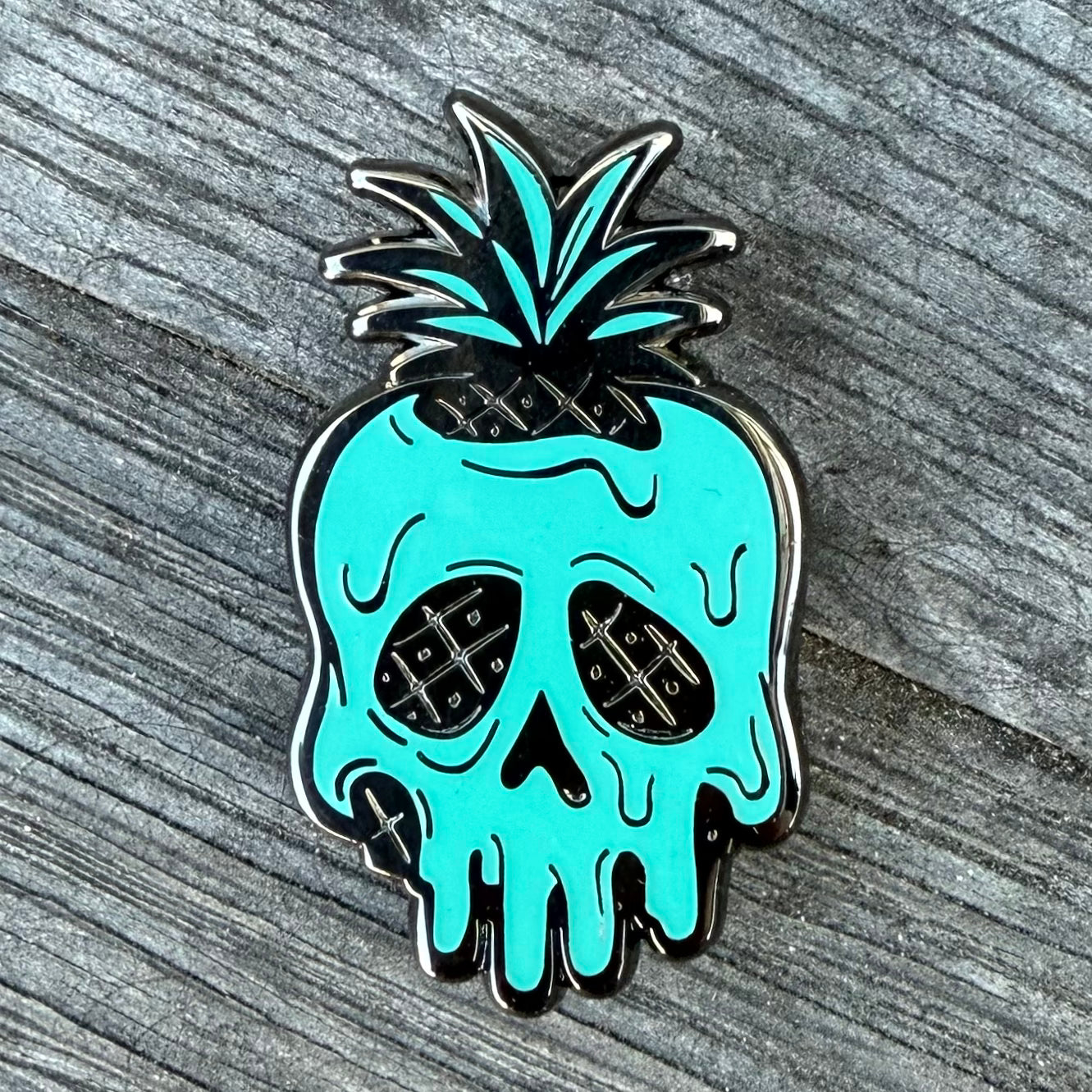 'Poisoned Pineapple Teal' Enamel Pin