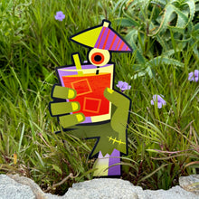 Load image into Gallery viewer, Jeff Granito&#39;s &#39;Happy Hulaween&#39; Metal Yard Stakes Set of FOUR (4) - Pre-Order
