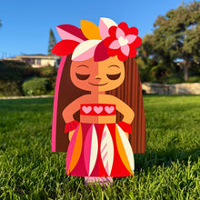 Load image into Gallery viewer, Jeff Granito's 'Hula Valentines' Metal Yard Stake Set of THREE (3) - Pre-Order
