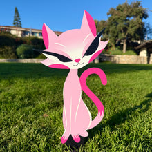 Load image into Gallery viewer, Jeff Granito's ‘Ava' Left-Sided Love Cat Metal Yard Stake - Pre-Order
