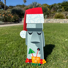 Load image into Gallery viewer, Jeff Granito&#39;s &#39;Merry Moais&#39; Metal Yard Stake Set of TWO (2) - Pre-Order
