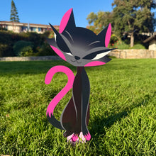 Load image into Gallery viewer, Jeff Granito's 'Liz and Eddie' Love Cats Metal Yard Stake Set of TWO (2) - Pre-Order
