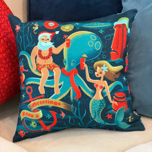 Load image into Gallery viewer, Jeff Granito&#39;s &#39;Seas &amp; Greetings&#39; Pillow Cover - Ready to Ship! (FREE SHIPPING in U.S.)
