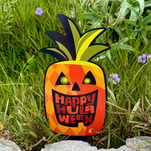 Load image into Gallery viewer, Jeff Granito&#39;s &#39;Happy Hulaween&#39; Metal Yard Stakes Set of FOUR (4) - Pre-Order
