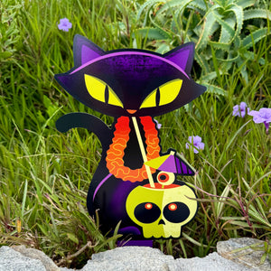 Jeff Granito's 'Happy Hulaween' Metal Yard Stakes Set of FOUR (4) - Pre-Order