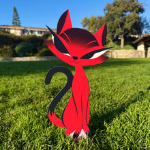 Load image into Gallery viewer, Jeff Granito's 'Lucy and Frank' Love Cats Metal Yard Stake Set of TWO (2) - Pre-Order
