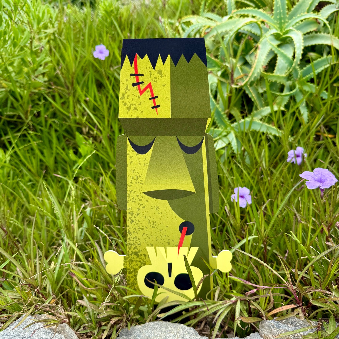Jeff Granito's 'Franken-Moai' Metal Yard Stake - Limited Time Pre-Order