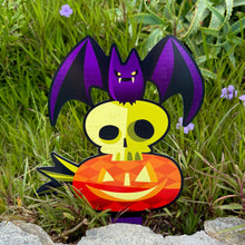 Load image into Gallery viewer, Jeff Granito&#39;s &#39;Happy Hulaween&#39; Metal Yard Stakes Set of FOUR (4) - Pre-Order

