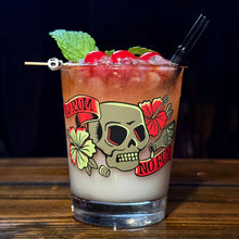 Load image into Gallery viewer, Jeff Granito&#39;s &#39;No Rum No Fun&#39; Mai Tai Cocktail Glass (1) - Ready to Ship!

