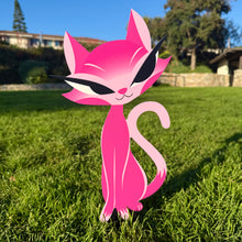 Load image into Gallery viewer, Jeff Granito's 'Lucy and Frank' Love Cats Metal Yard Stake Set of TWO (2) - Pre-Order

