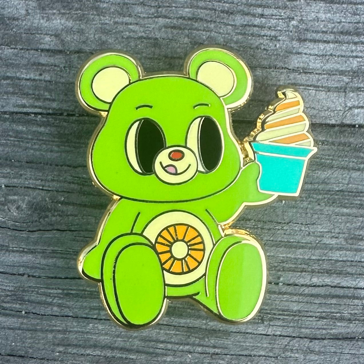 'Pineapple Whip Bear Green' Enamel Pin