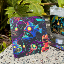 Load image into Gallery viewer, &#39;Dwellers of the Deep&#39; Wooden Coaster Set of Two
